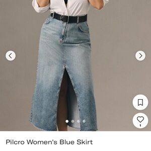 Anthropologie Pilcro The Madi Front-Slit Denim Skirt sz 8